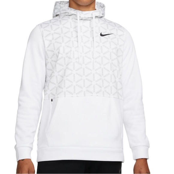 Nike Other - NWT-Nike Mens Therma fit Geo Print Hoodie, White and Gray-Medium